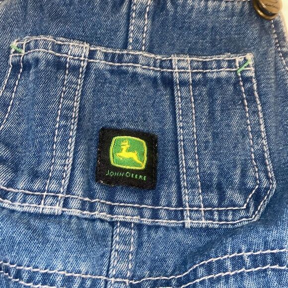 Kids John Deere Blue Denim Overalls size 3T - Picture 3 of 7